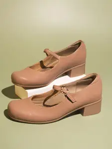 Inc 5 Round Toe Block Heeled Mary Janes