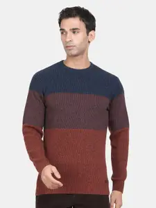 t-base Colourblocked Round Neck Pullover Sweaters