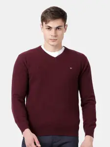 t-base V-Neck Ribbed Hem Pullover Sweaters