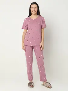 Smarty Pants Floral Printed Pure Cotton Night Suit