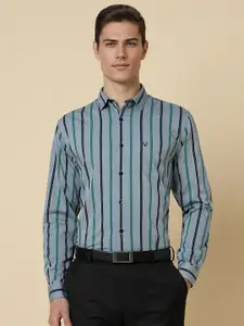 Allen Solly Striped Cotton Spread Collar Slim Fit Opaque Formal Shirt