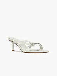 ALDO Embellished Leather Slim Heels