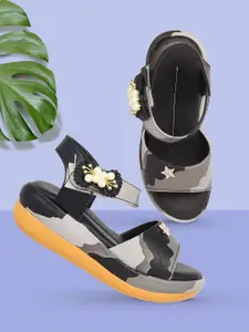 BAESD Girls Printed Bow Detailed Comfort Heels