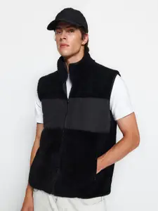 Trendyol Self Design Mock Collar Tailored Jacket