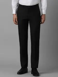 Louis Philippe Men Black Slim Fit Formal Trousers