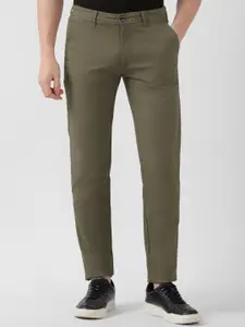Peter England Casuals Men Mid-Rise Slim Fit Regular Trousers