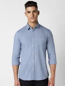 Van Heusen Sport Checked Spread Collar Long Sleeves Slim Fit Casual Shirt