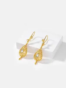 SHAYA Gold Plated Contemporary Drop Earrings