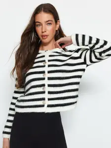 Trendyol Striped Acrylic Cardigan Sweater