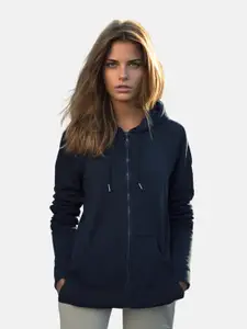 Trendyol Long Sleeves Hooded Cotton Front-Open Sweatshirt