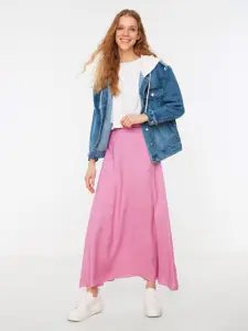 Trendyol Printed Flared Maxi Skirts