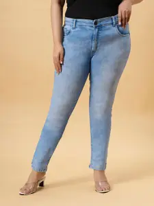 ZUSH Women Plus Size Comfort Light Fade Stretchable Jeans