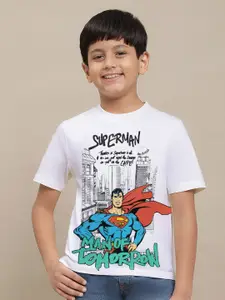 Kids Ville Boys Superman Printed Pure Cotton T-Shirt