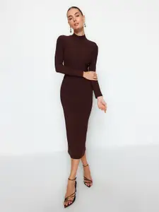 Trendyol Mock Neck Midi Bodycon Dress