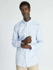 KIABI Button-Down Collar Cotton Opaque Casual Shirt
