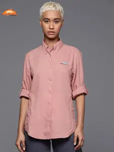 Columbia Women Standard Micro Checks Casual Shirt