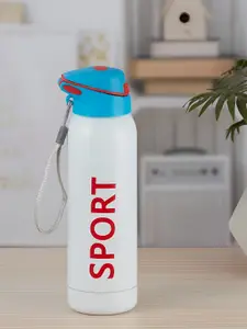 Kookee White & Blue Printed Double Wall Vacuum Stainless Steel Water Bottle 500 ml