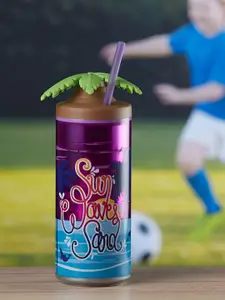 Kookee Purple Stainless Steel Printed Water Bottle 275ml