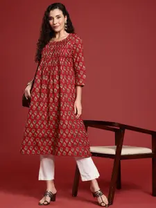 Anouk Women Ethnic Motifs Printed A-Line Kurta