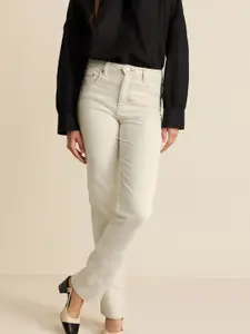 NEXT Women Straight Fit High-Rise Stretchable Jeans