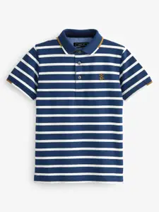 NEXT Boys Striped Polo Collar T-shirt