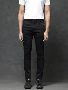RARE RABBIT Men Kleber Mid-Rise Slim Fit Cotton Stretchable Jeans