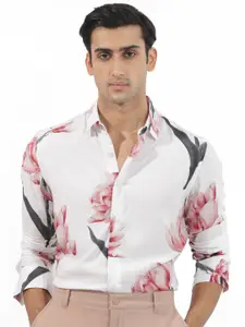 RARE RABBIT Slim Fit Floral Printed Formal Shirt
