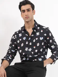 RARE RABBIT Slim Fit Floral Printed Formal Shirt
