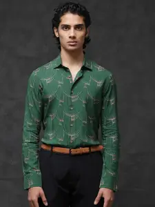RARE RABBIT Men Rasou Slim Fit Camouflage Printed Formal Shirt