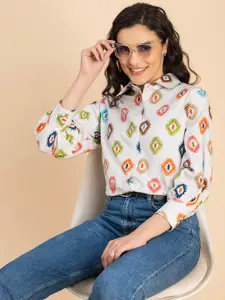 Moomaya Ethnic Motifs Printed Spread Collar Casual Shirt