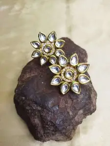 SwaDev Gold Plated Floral Studs