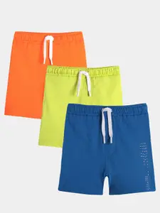Anthrilo Boys Pack of 3 Solid Cotton Shorts