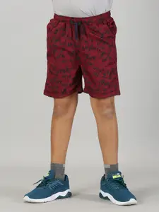 KiddoPanti Boys Abstract Printed Pure Cotton Shorts