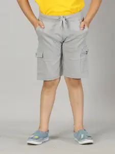 KiddoPanti Boys Mid-Rise Pure Cotton Cargo Shorts