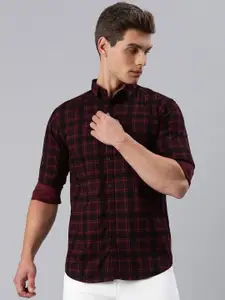 Majestic Man Slim Fit Tartan Checks Cotton Casual Shirt