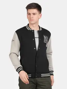 t-base Mock Collar Varsity Jacket