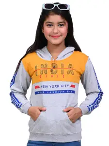 BAESD Girls Cotton Printed Hooded Full Sleeve Sweatshirt