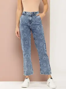 Harvard Women Straight Fit Printed Stretchable Jeans