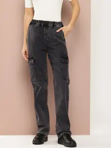 Harvard Women Straight Fit Cargo Jeans