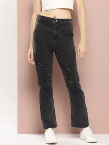 Harvard Women Straight Fit Mildly Distressed Jeans