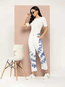 Harvard Women Straight Fit Tie & Dye Effect Jeans