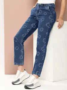 Harvard Women Straight Fit Light Fade Printed Stretchable Jeans