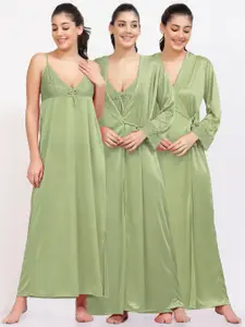 NIGHT KEYS Lime Green Maxi Nightdress