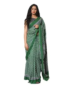 JALTHER Ethnic Motifs Printed Pure Cotton Saree