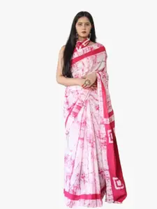 KIAARON Pure Cotton Block Print Saree