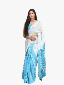 KIAARON Pure Cotton Block Print Saree