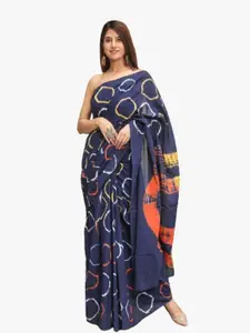 KIAARON Pure Cotton Block Print Saree
