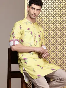 House of Pataudi Floral Printed Floral Jashn Kurta