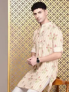 House of Pataudi Floral Printed Jashn Kurta