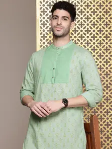 House of Pataudi Ethnic Motifs Printed Pure Cotton Jashn Kurta